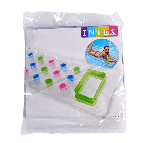 Flotador Inflable Mat Intex Pocket Suntanner Verde 188 x 71 cm
