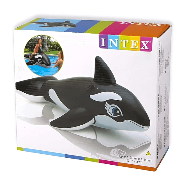 Flotador Inflable Diseño Intex Orca 193x119 Cm Whale