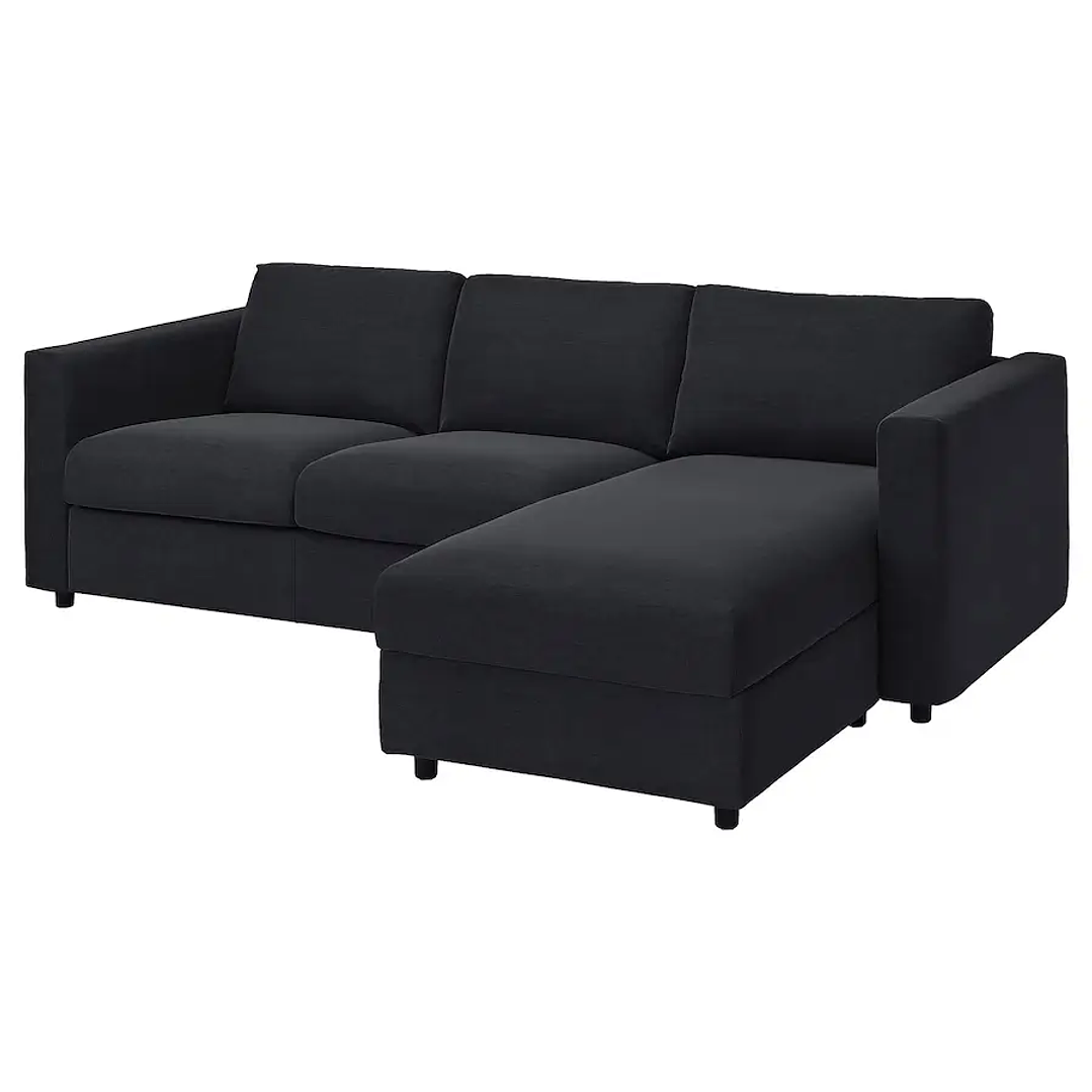 3-seater sectional sofa, Saxemara petrol VIMLE 1