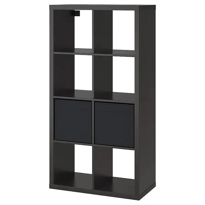 Furniture combination with drawers, black KALLAX 1