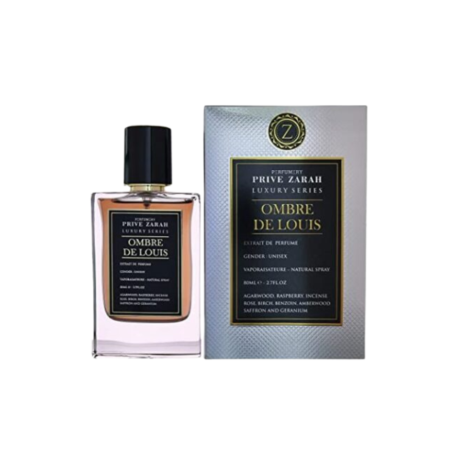 Perfume Ombre De Louis Extrait Perfume Prive Zarah Luxury Series Unisex Edp 70 ml