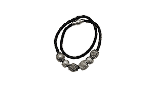 Pulsera Bijoux Terner Braided Charm Black Mujer 2402874